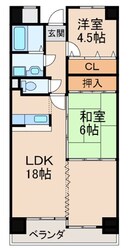 グリーンヒル波分の物件間取画像